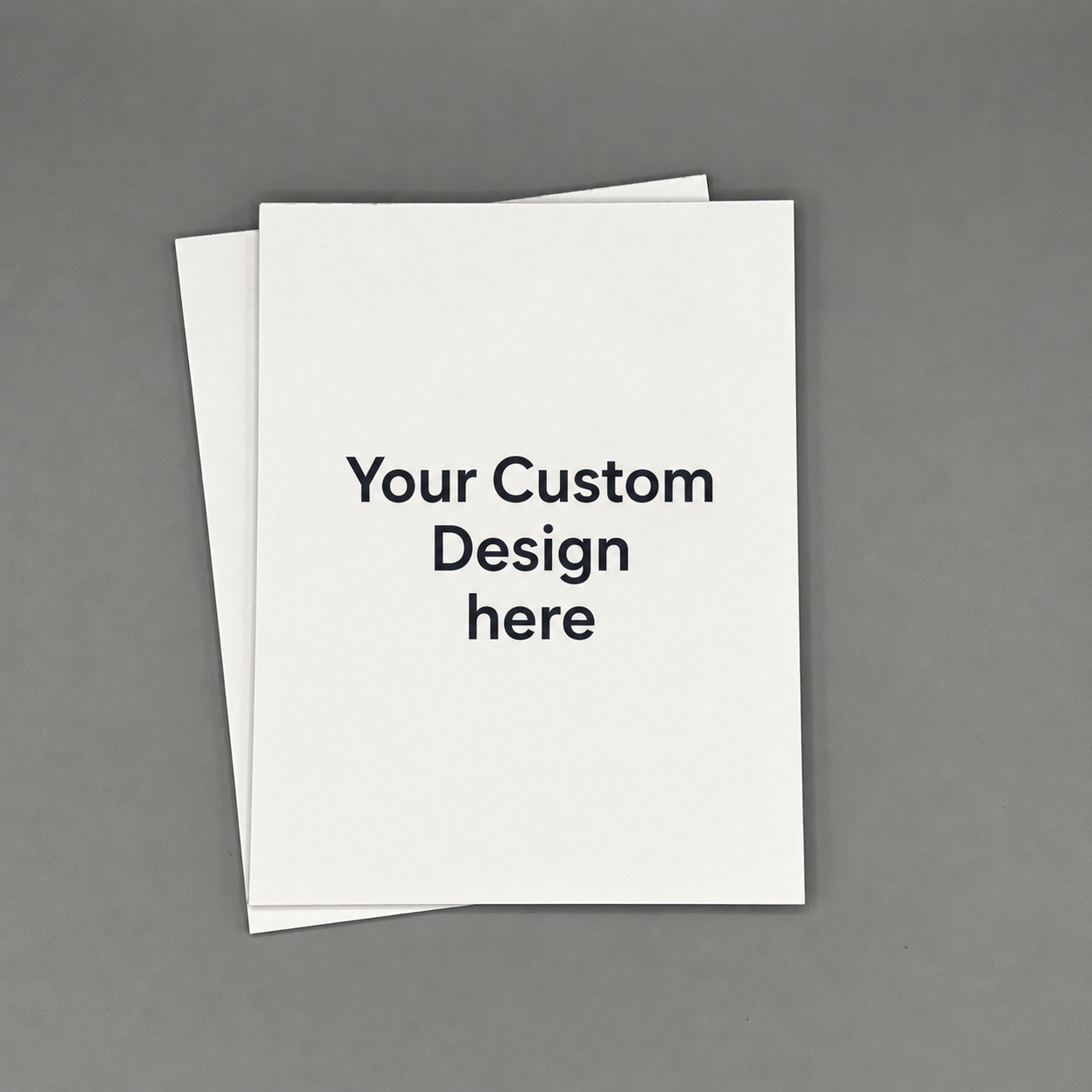 Medium Pads (Portrait- 4.25W x 5.5H) — Custom: blank pads with “Your Custom Design here”